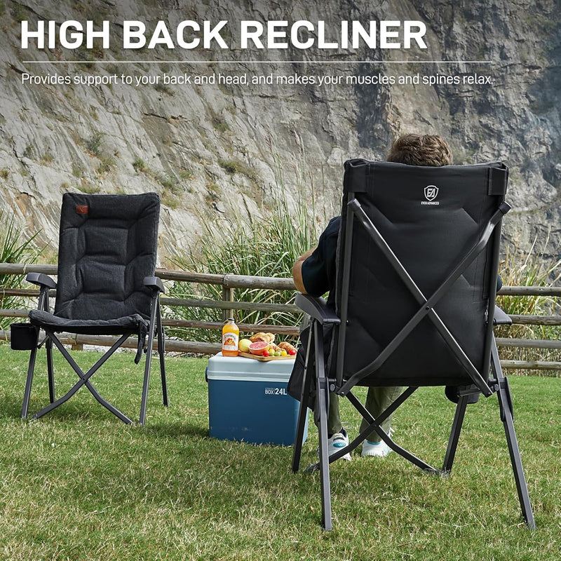 Luxury Camping Chairs 2 Set for Adults