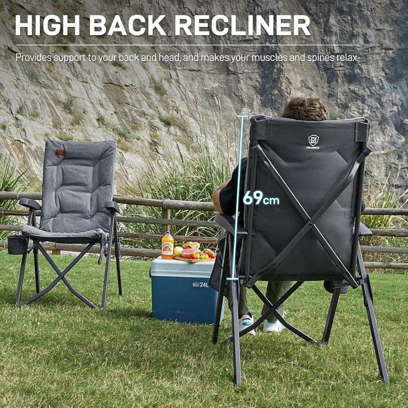 Luxury Camping Chairs 2 Set for Adults