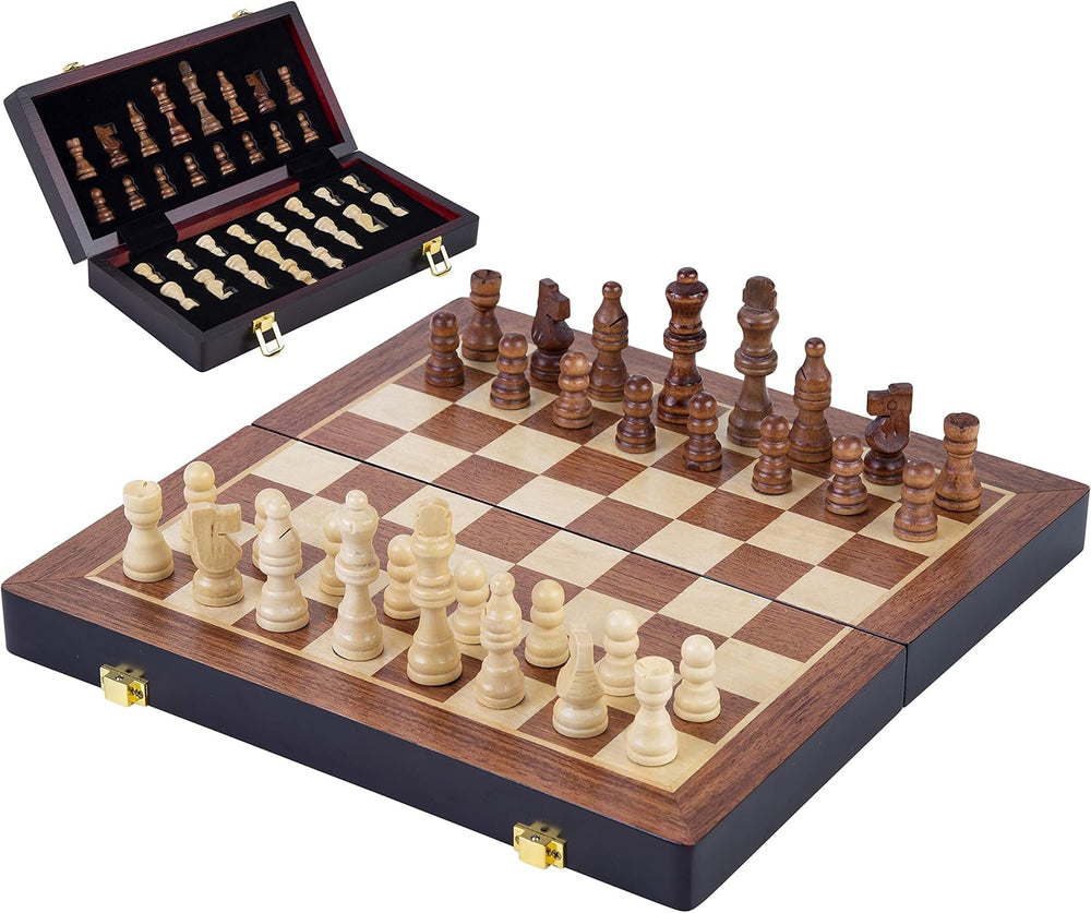 - Luxury Chess Set in Solid Wood Folding