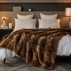Luxury Cosy Faux Fur Throw Blanket for Bed