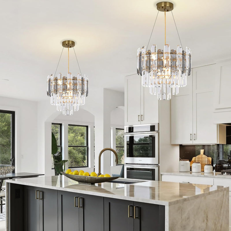 Luxury Crystal Modern Chandelier Round Pendant Light