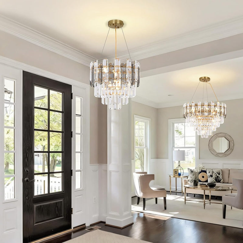 Luxury Crystal Modern Chandelier Round Pendant Light
