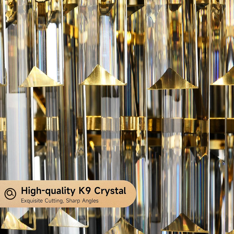 Luxury Crystal Modern Chandelier Round Pendant Light