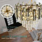 Luxury Crystal Modern Chandelier Round Pendant Light