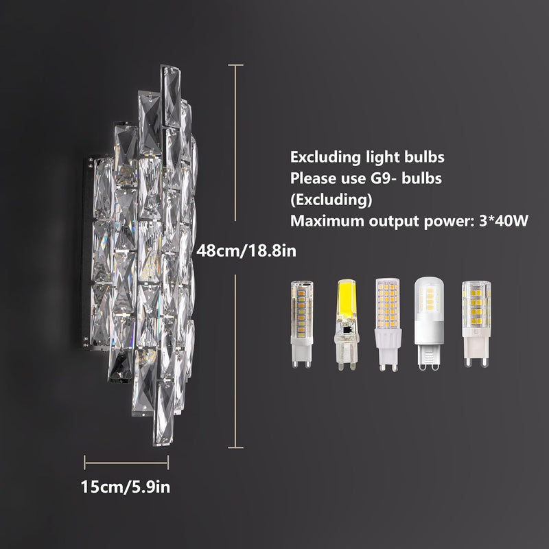 Luxury Crystal Wall Sconce Light Modern K9 Lighting