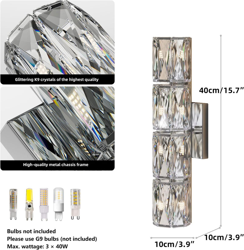Luxury Crystal Wall Sconce Light Modern K9 Lighting