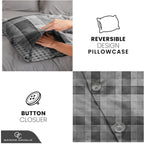 Luxury Denim Check Bedding Set Tartan Duvet Cover