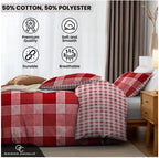 Luxury Denim Check Bedding Set Tartan Duvet Cover