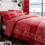 Luxury Denim Check Bedding Set Tartan Duvet Cover