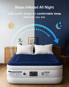 Luxury Double Inflatable Mattress with Built-In Electric Pump