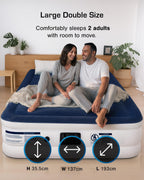 Luxury Double Inflatable Mattress with Built-In Electric Pump