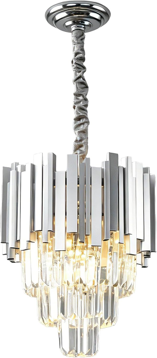 Luxury E14 Crystal Chandelier 2 in 1 Chandeliers