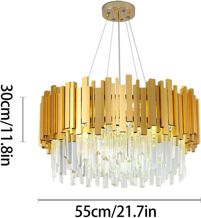 Luxury E14 Crystal Chandelier 2 in 1 Chandeliers