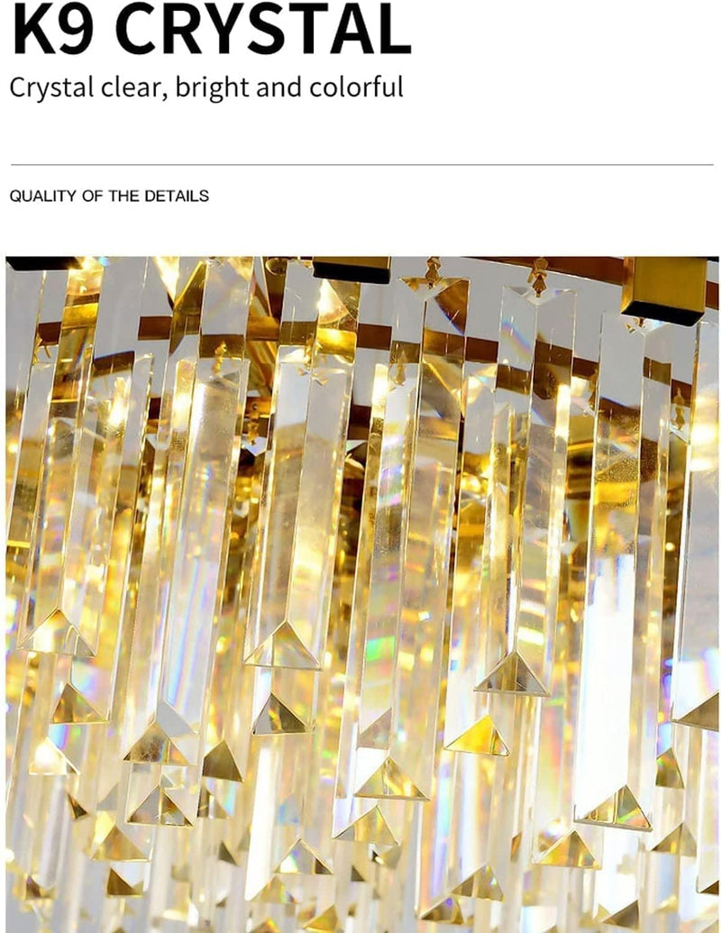 Luxury E14 Crystal Chandelier 2 in 1 Chandeliers