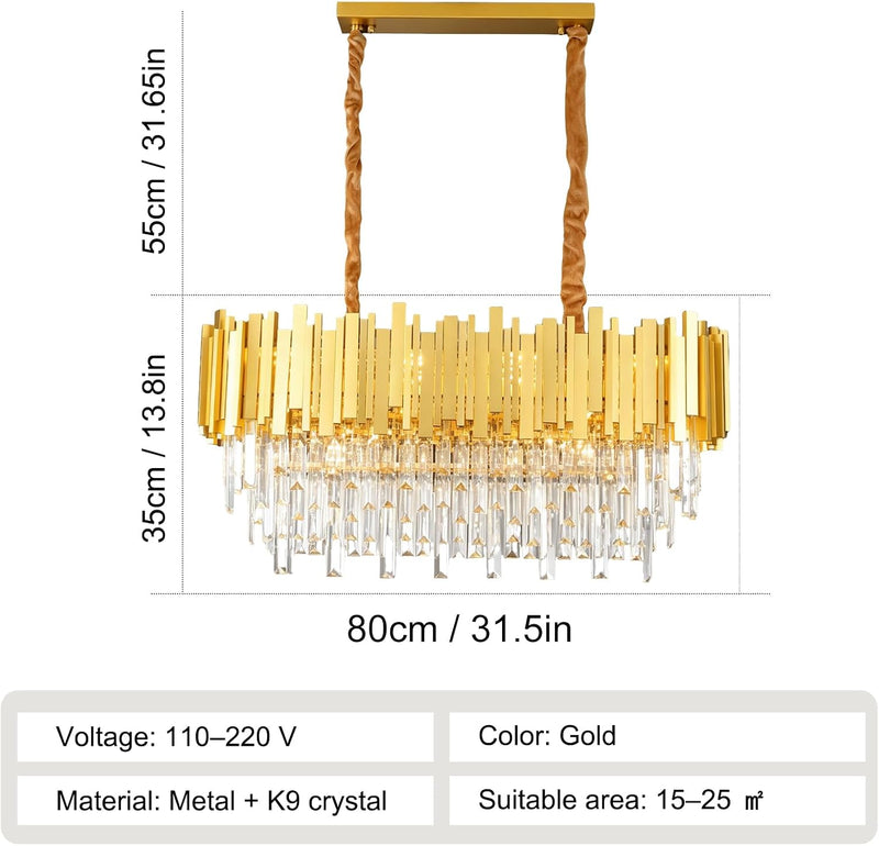 Luxury E14 Crystal Chandelier 2 in 1 Chandeliers