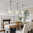 Luxury E14 Crystal Chandelier 2 in 1 Chandeliers