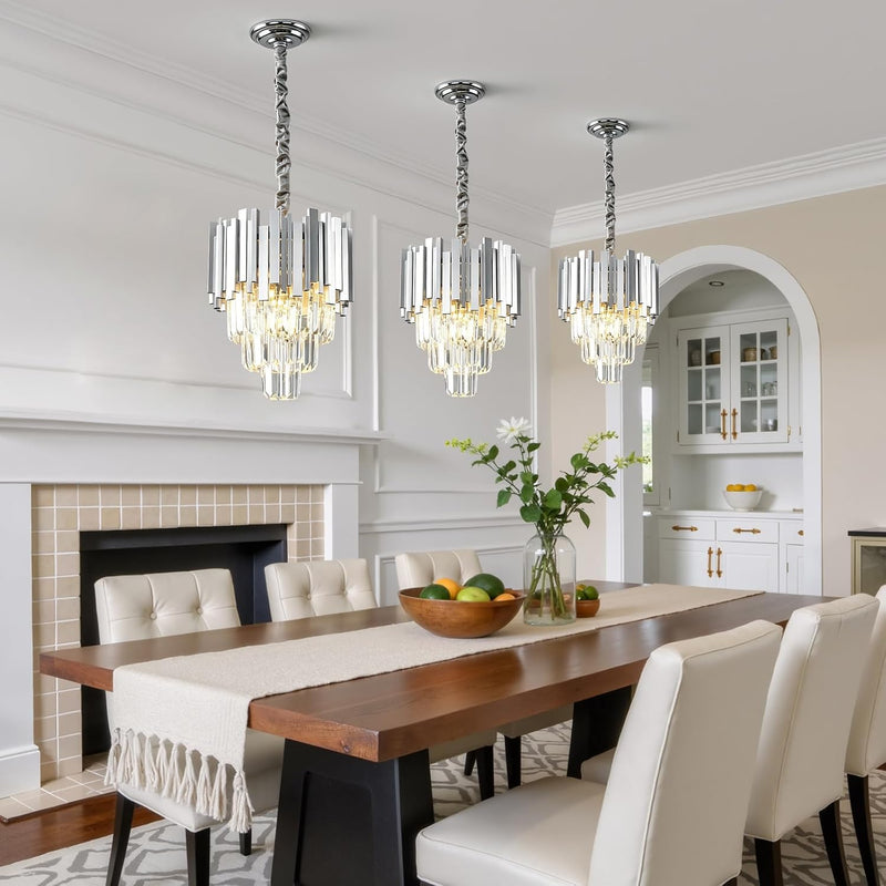 Luxury E14 Crystal Chandelier 2 in 1 Chandeliers