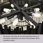 Luxury E14 Crystal Chandelier 2 in 1 Chandeliers