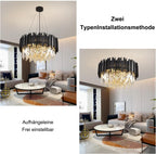 Luxury E14 Crystal Chandelier 2 in 1 Chandeliers