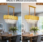 Luxury E14 Crystal Chandelier 2 in 1 Chandeliers
