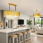 Luxury E14 Crystal Chandelier 2 in 1 Chandeliers