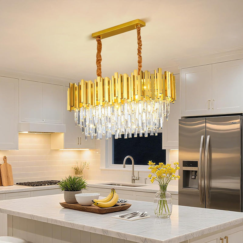 Luxury E14 Crystal Chandelier 2 in 1 Chandeliers