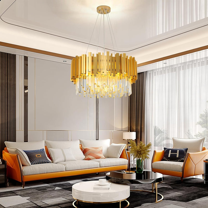 Luxury E14 Crystal Chandelier 2 in 1 Chandeliers