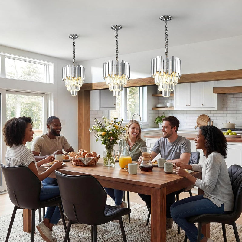 Luxury E14 Crystal Chandelier 2 in 1 Chandeliers