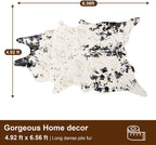 Luxury Faux Cow Print Area Rug 4.9x6.56FT