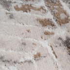 Luxury Greige Art Deco Hallway Runner Rug Neutral