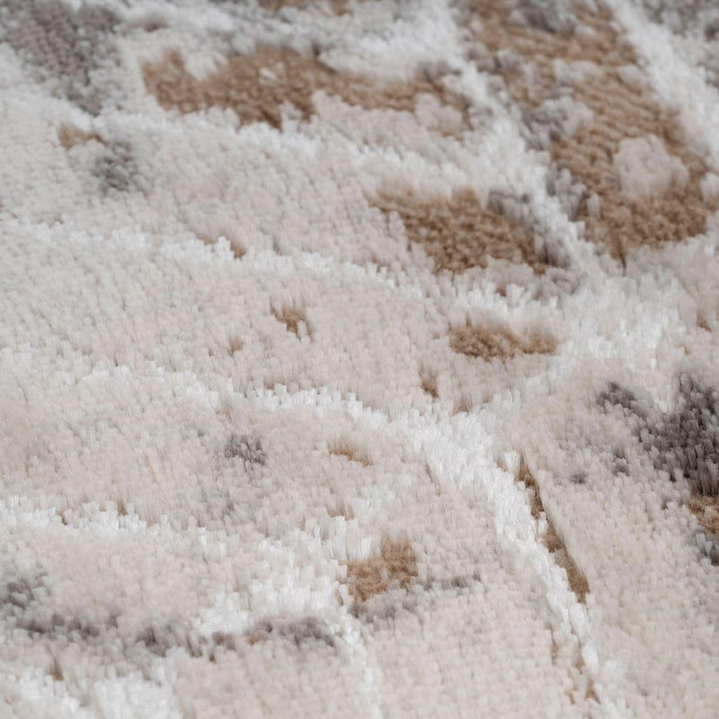 Luxury Greige Art Deco Hallway Runner Rug Neutral