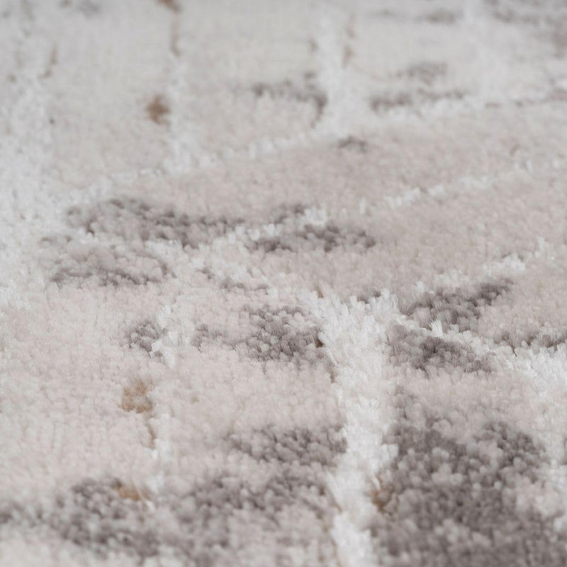 Luxury Greige Art Deco Hallway Runner Rug Neutral