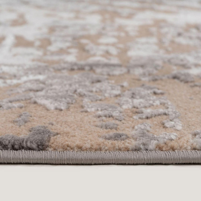 Luxury Greige Art Deco Hallway Runner Rug Neutral