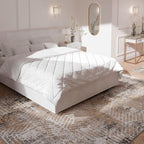Luxury Greige Art Deco Hallway Runner Rug Neutral