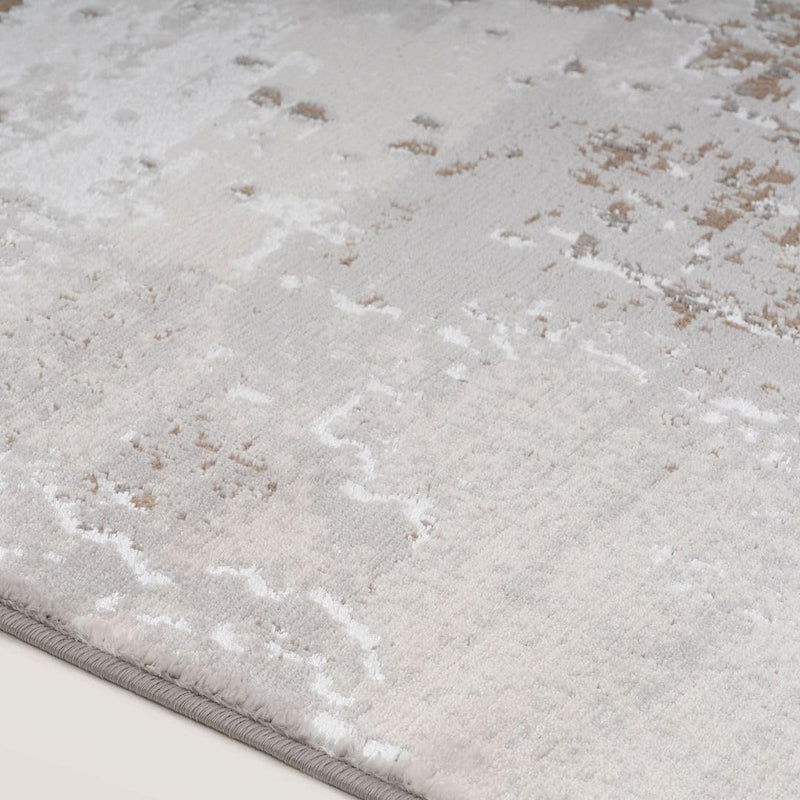 Luxury Greige Painterly Living Room Area Rug Neutral