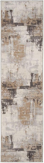 Luxury Greige Painterly Living Room Area Rug Neutral