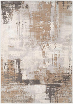 Luxury Greige Painterly Living Room Area Rug Neutral