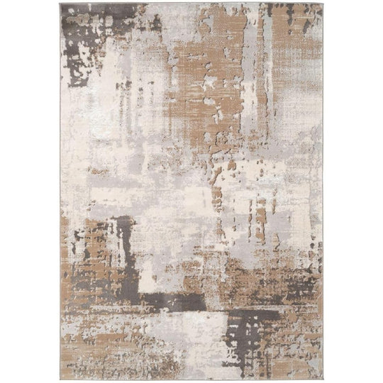 Luxury Greige Painterly Living Room Area Rug Neutral