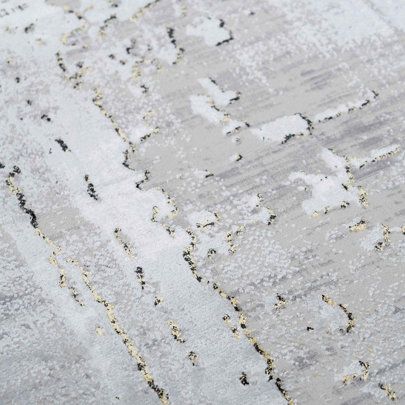 Luxury Large Abstract Living Room Area Rug Metallic