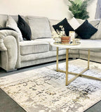 Luxury Large Abstract Living Room Area Rug Metallic