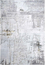 Luxury Large Abstract Living Room Area Rug Metallic
