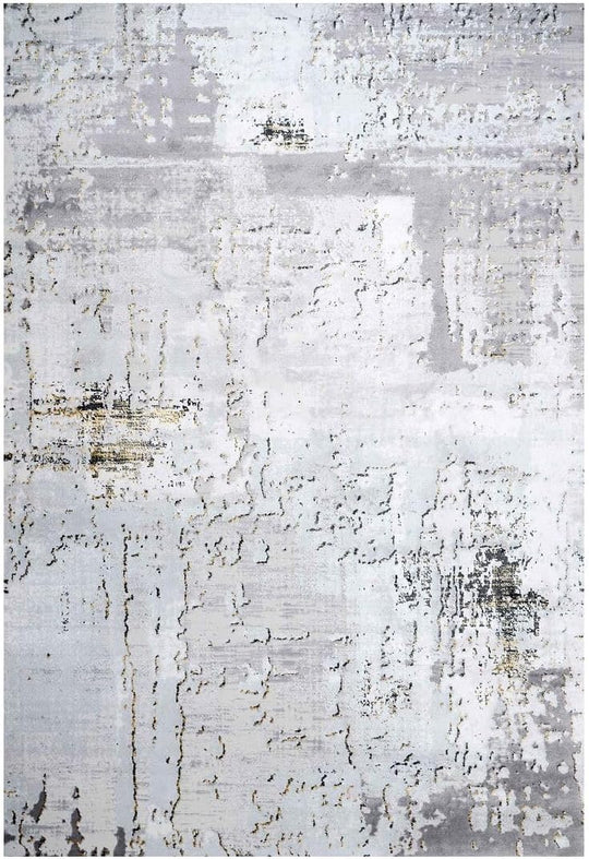 Luxury Large Abstract Living Room Area Rug Metallic