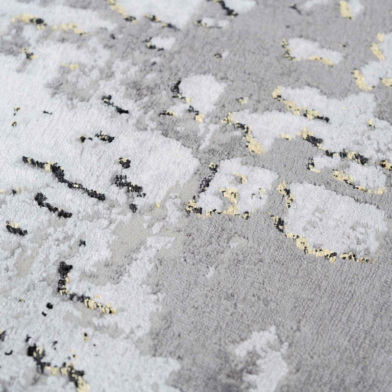 Luxury Large Abstract Living Room Area Rug Metallic