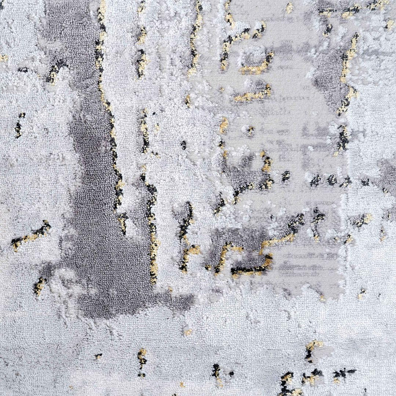 Luxury Large Abstract Living Room Area Rug Metallic