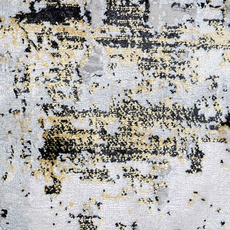 Luxury Large Abstract Living Room Area Rug Metallic