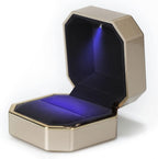 Luxury Ring Box Square Velvet Wedding Case Jewelry