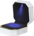 Luxury Ring Box Square Velvet Wedding Case Jewelry
