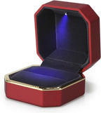 Luxury Ring Box Square Velvet Wedding Case Jewelry