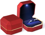 Luxury Ring Box Square Velvet Wedding Case Jewelry