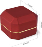 Luxury Ring Box Square Velvet Wedding Case Jewelry